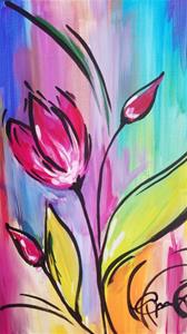 Cary's Art Party "Tulips" Thursday, March 9 at 3pm